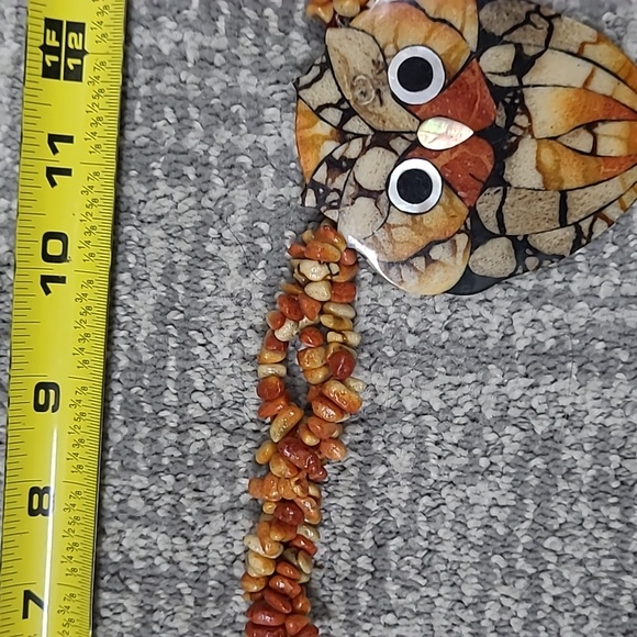 Lee Sands Vintage Inlay Owl Necklace - Picture 12 of 12